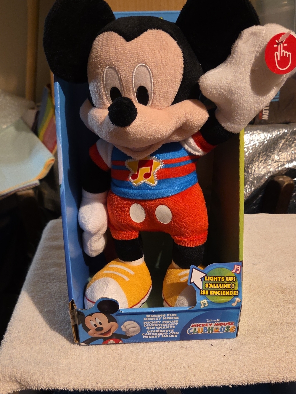 Disney Mickey Mouse Plush - Black, Cream, Red, Blue & Yellow